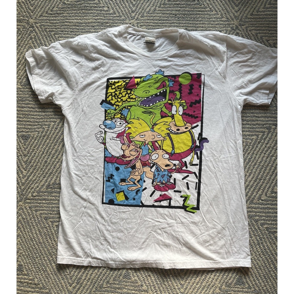 Nick Toons T-Shirt - White with Graphic‎ - Large